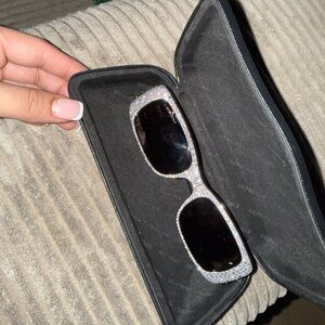 Balenciaga Silver and Black Dynasty Sunglasses